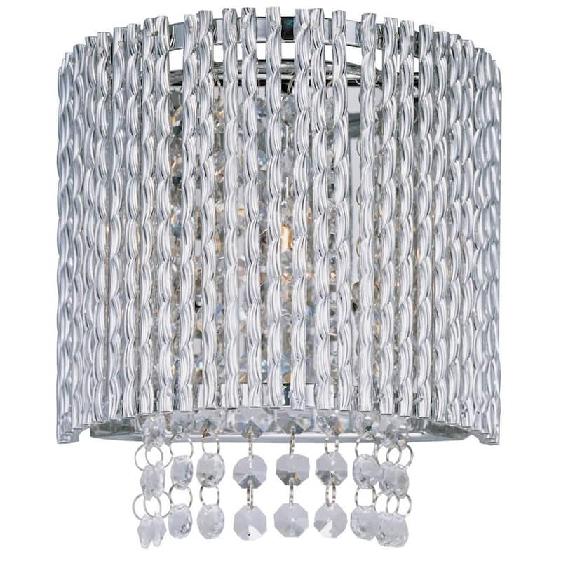Spiral Chrome 1-light Wall Sconce