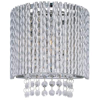 Spiral Chrome 1-light Wall Sconce