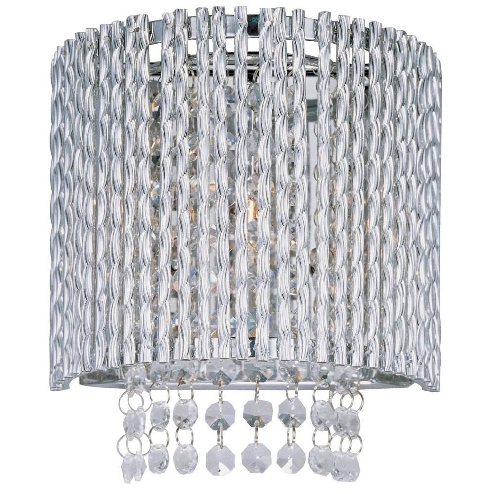 Spiral Chrome 1-light Wall Sconce