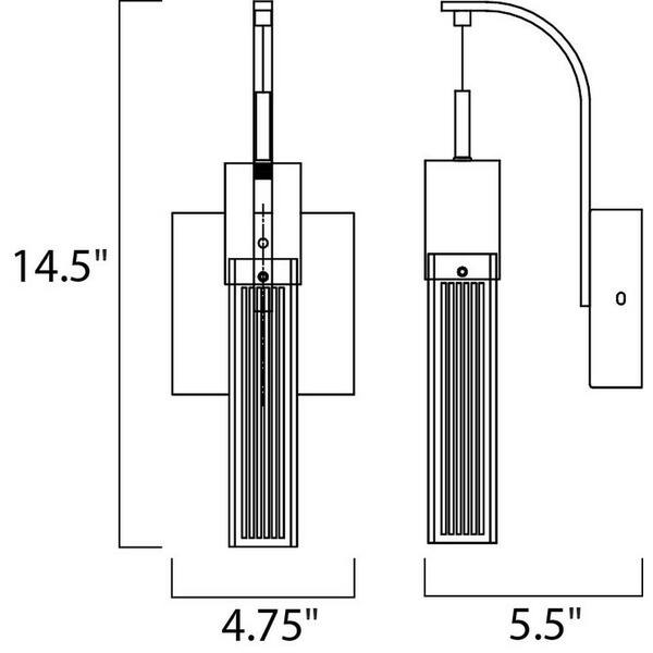 Fizz III Chrome 1-light Wall Sconce