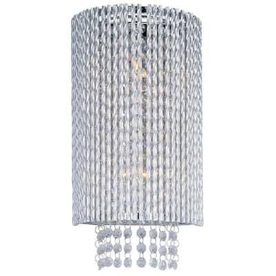 Spiral Chrome 2-light Wall Sconce