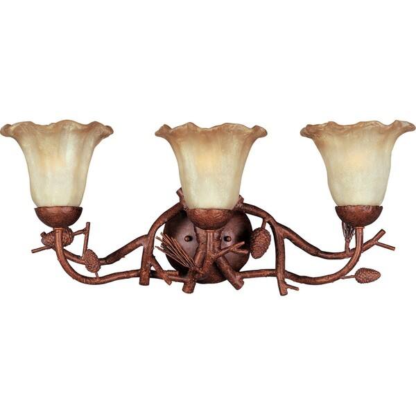 Maxim Pine Grove 3 Light Steel Bath Vanity Free Shipping Today Maxim Pine Grove 3 Light Steel Bath