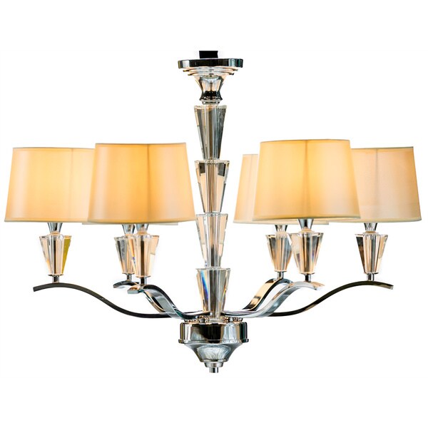 Shop Kokols Crystal 6-light Lemon Gold Drum Chandelier - Free Shipping