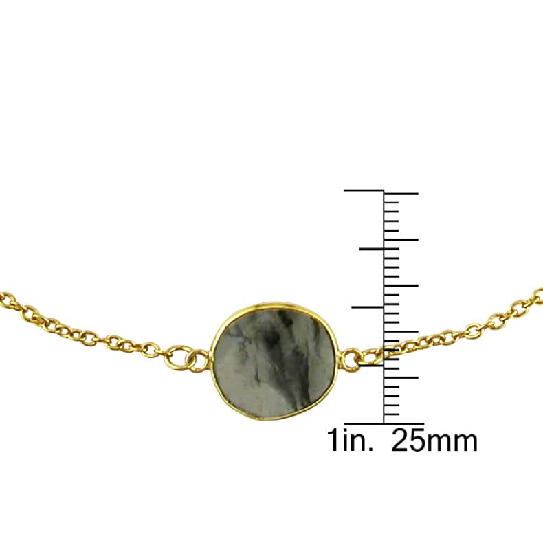 Miadora 22K Yellow Goldplated Silver Rutilated Quartz Yard Necklace