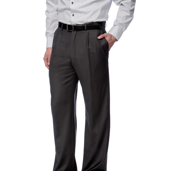 Toscano Fine Wool Grey Mens Dress Pants