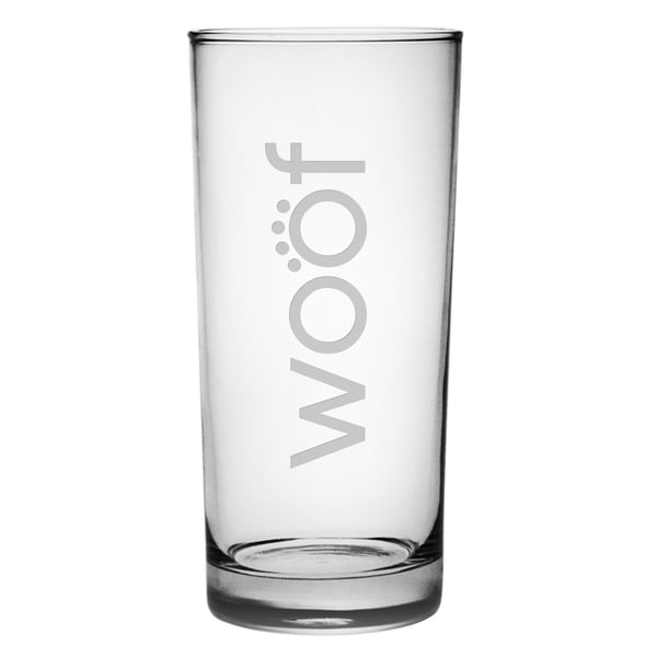 Dog Wisdom 15.5 ounce Highball Glasses (Set or 4)