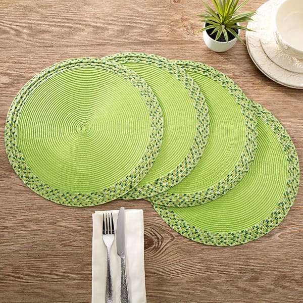 Monaco Border 15 Inch Round Placemats Set Of 4 Overstock 9778515