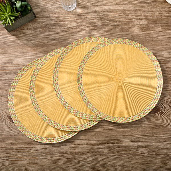 Monaco Border 15 Inch Round Placemats Set Of 4 Overstock 9778515
