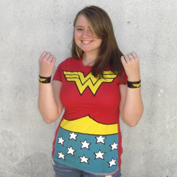 Shop Wonder Woman Comic Book Superhero Uniform T-shirt Costume - Free ...