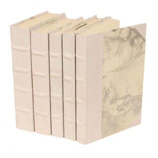 Shop Parchment Collection White Decorative Books Set Of 5 Free