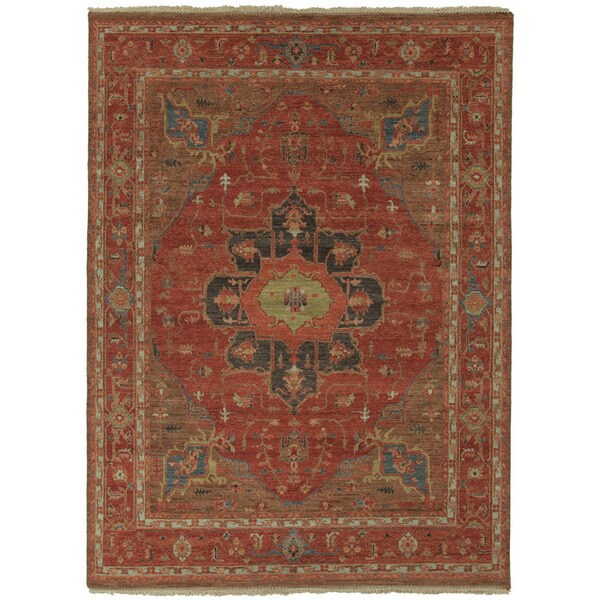 Hand-Knotted Oriental Red Area Rug (6' X 9') - 6' x 9'