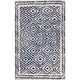 preview thumbnail 7 of 32, Hand-Knotted Katrine Indoor Wool Area Rug Blue/Ivory - 5' x 8' - Rectangle
