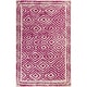preview thumbnail 7 of 28, Hand-Knotted Katrine Indoor Wool Area Rug Pink/Beige - 2' x 3' - Rectangle