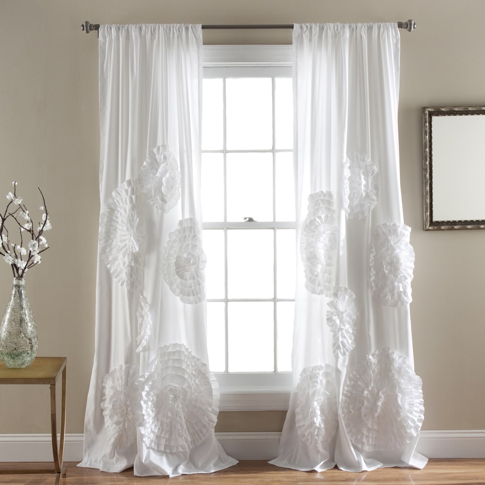 Silver Orchid Ince Flora Curtain Panel