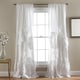 preview thumbnail 1 of 34, Silver Orchid Ince Flora Curtain Panel 84 x 54 - White