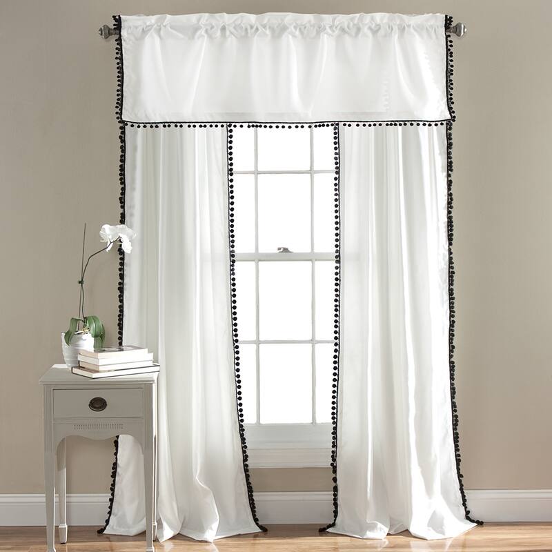 The Gray Barn Watertop Pom Pom 84-inch Curtain Panel