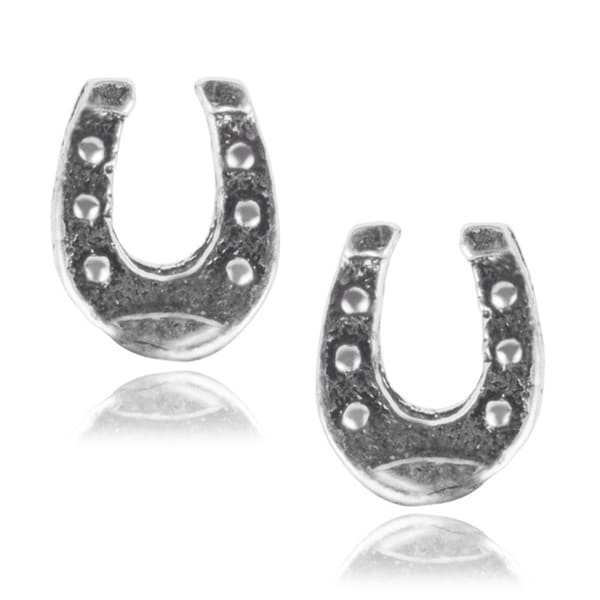 Journee Collection Sterling Silver Horseshoe Stud Earrings Free Journee Collection Sterling Silver Horseshoe Stud Earrings