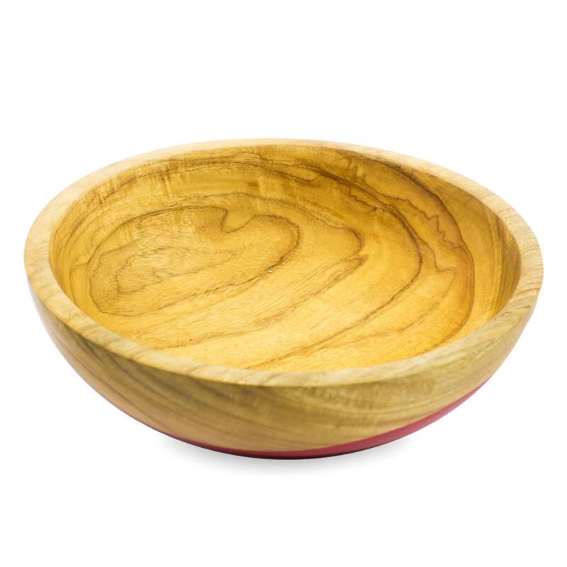 NOVICA Handmade Palo Blanco Wood 'Spicy Red' Bowl