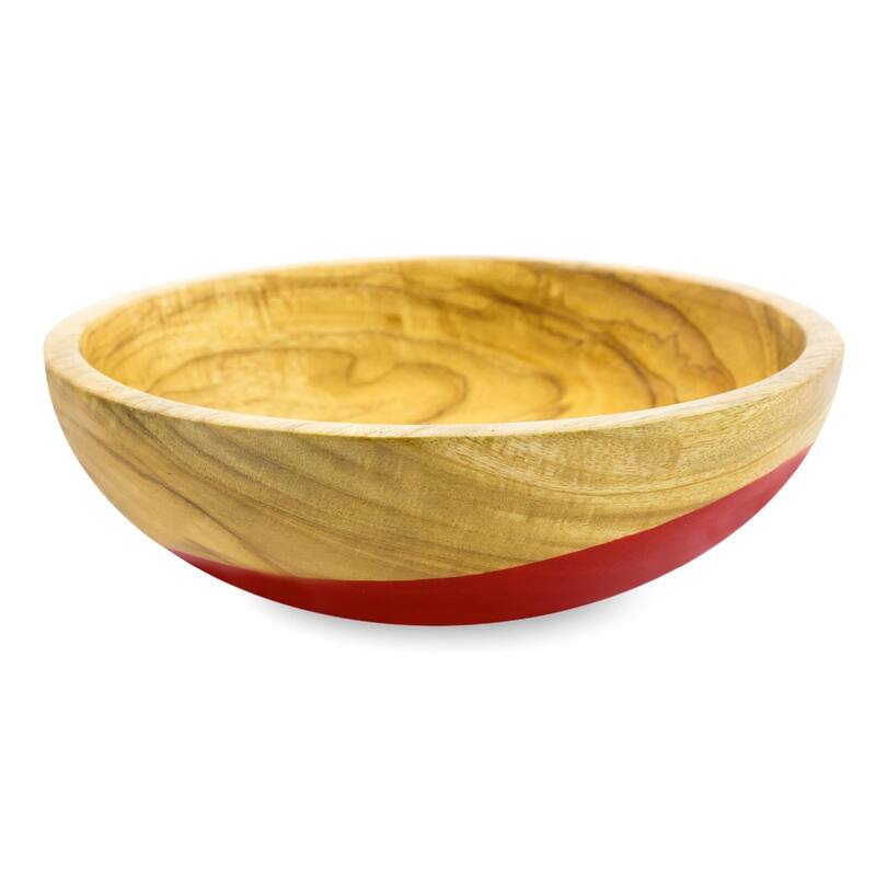 NOVICA Handmade Palo Blanco Wood 'Spicy Red' Bowl
