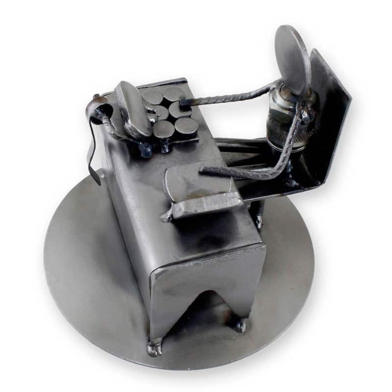 NOVICA Handmade Recycled Metal 'Rustic Accountant' Sculpture (Mexico)