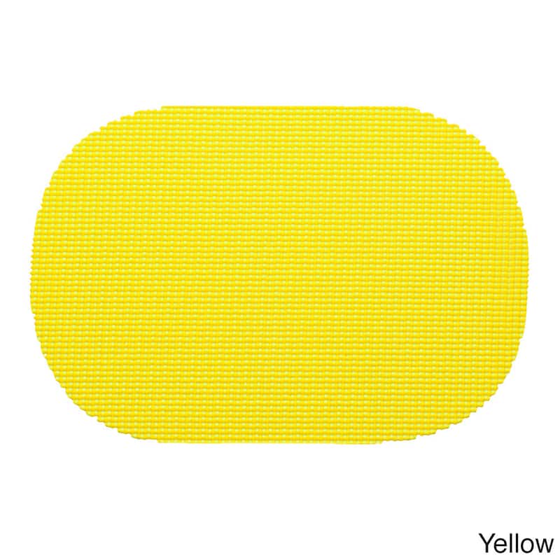 Oval Fishnet Placemat (Set of 12) - Yellow