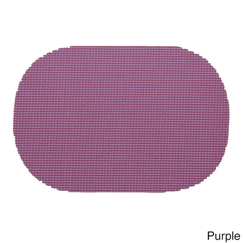 Oval Fishnet Placemat (Set of 12) - Purple