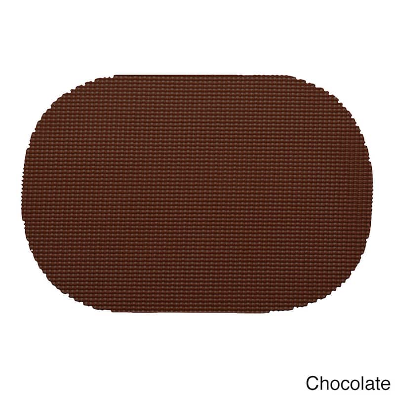 Oval Fishnet Placemat (Set of 12) - Chocolate