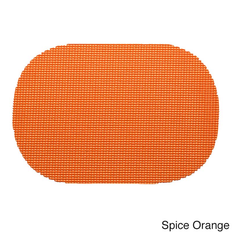 Oval Fishnet Placemat (Set of 12) - Spice Orange