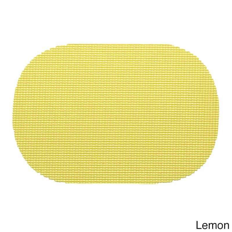 Oval Fishnet Placemat (Set of 12) - Lemon
