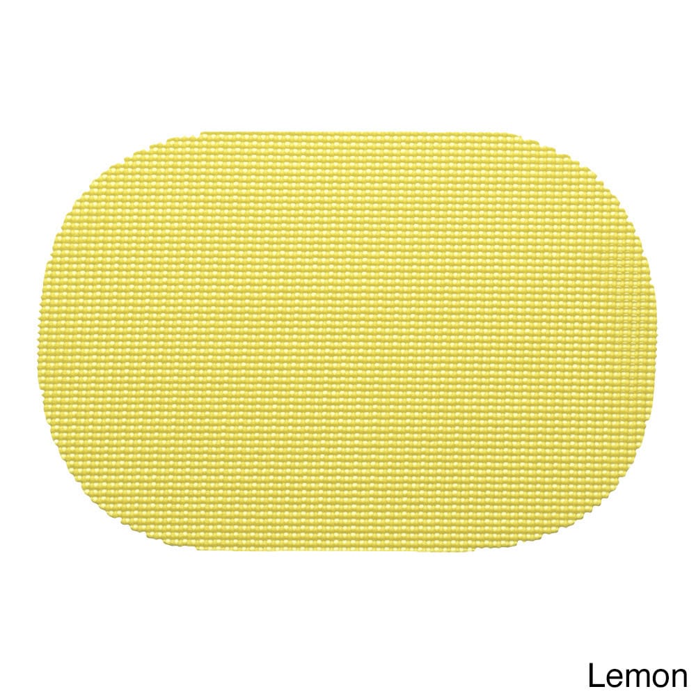 Fishnet Oval Placemat in Yellow (Set of 12) Fishnet Oval Placemat in Yellow (Set of 12)