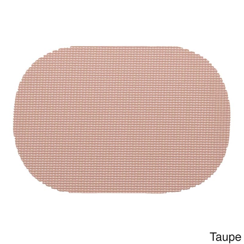 Oval Fishnet Placemat (Set of 12) - Taupe