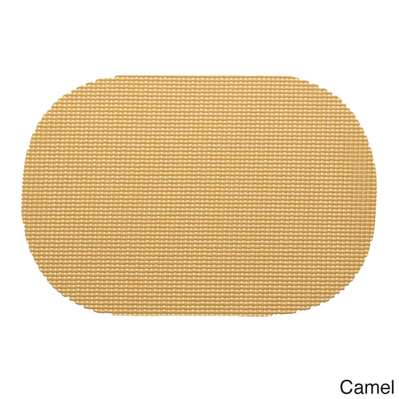 Oval Fishnet Placemat (Set of 12) - Camel