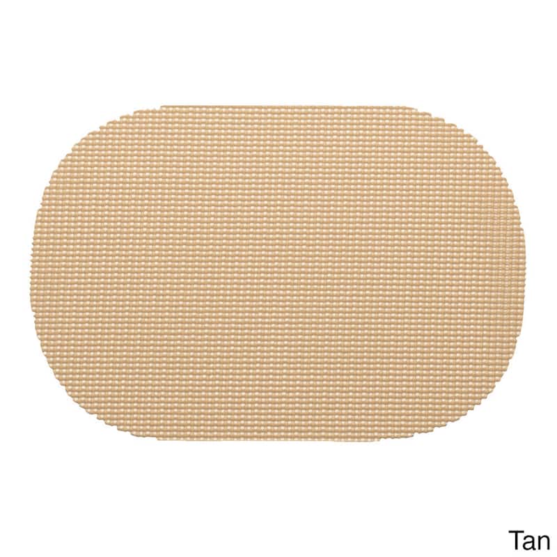 Oval Fishnet Placemat (Set of 12) - Tan