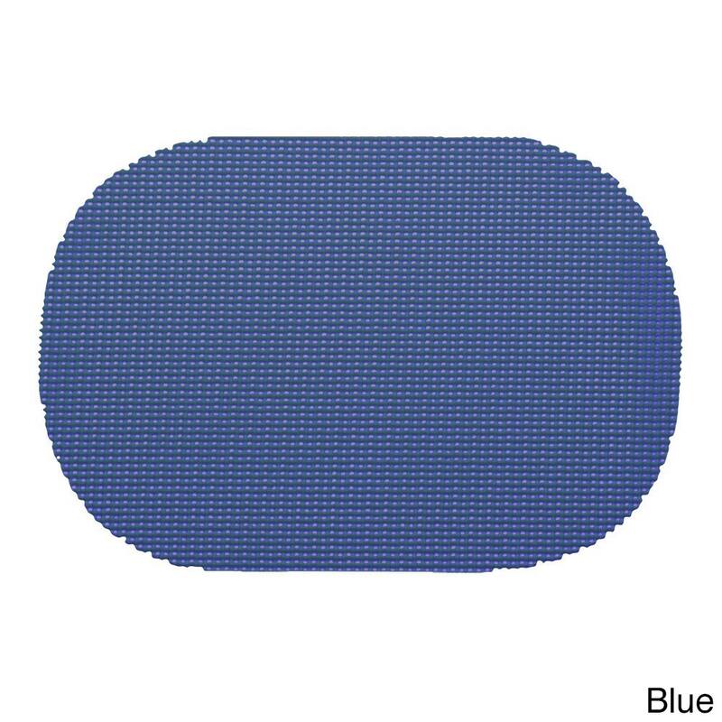 Oval Fishnet Placemat (Set of 12) - Blue