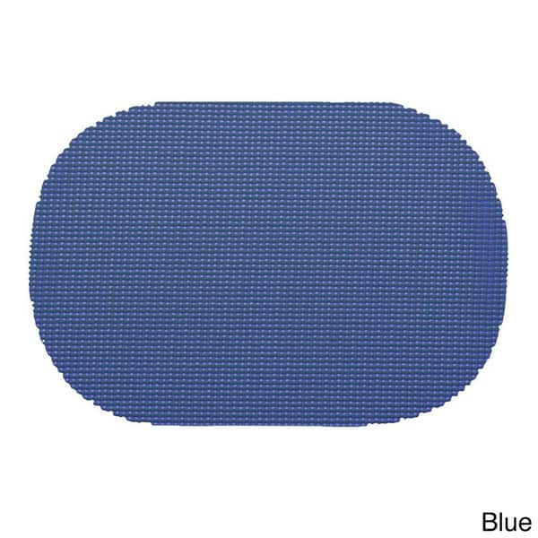 SET OF 6 WAFFLE WEAVE PLACEMATS NON SLIP OVAL