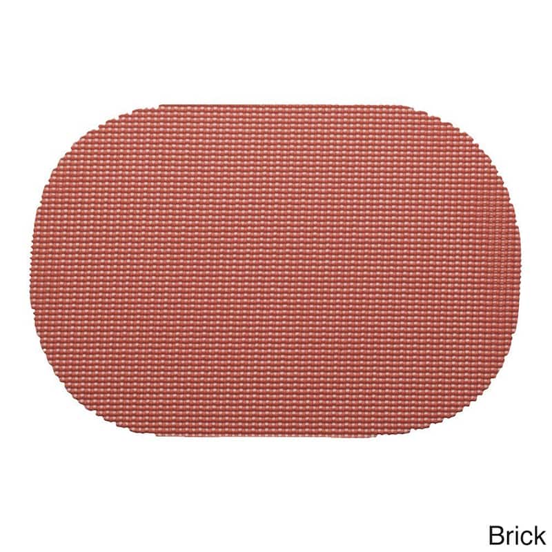 Oval Fishnet Placemat (Set of 12) - Brick
