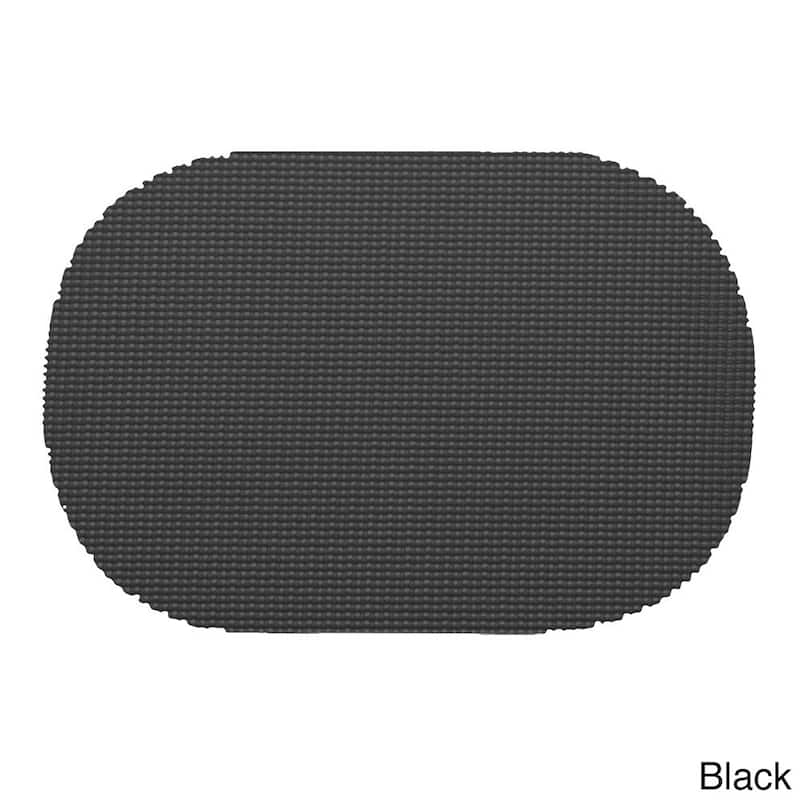 Oval Fishnet Placemat (Set of 12) - Black