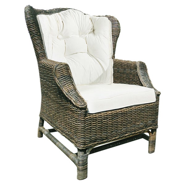 Shop Handmade D-Art Rattan Wicker Wing Back Chair ...