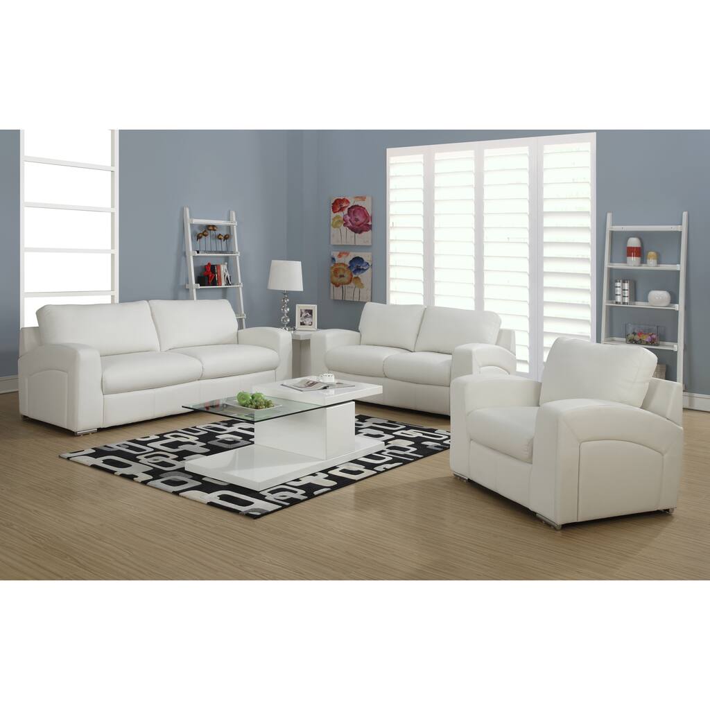 White Bonded Leather / Match Chair