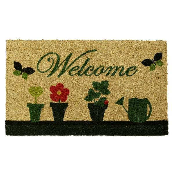 Springtime Outdoor Rubber Entrance Mat