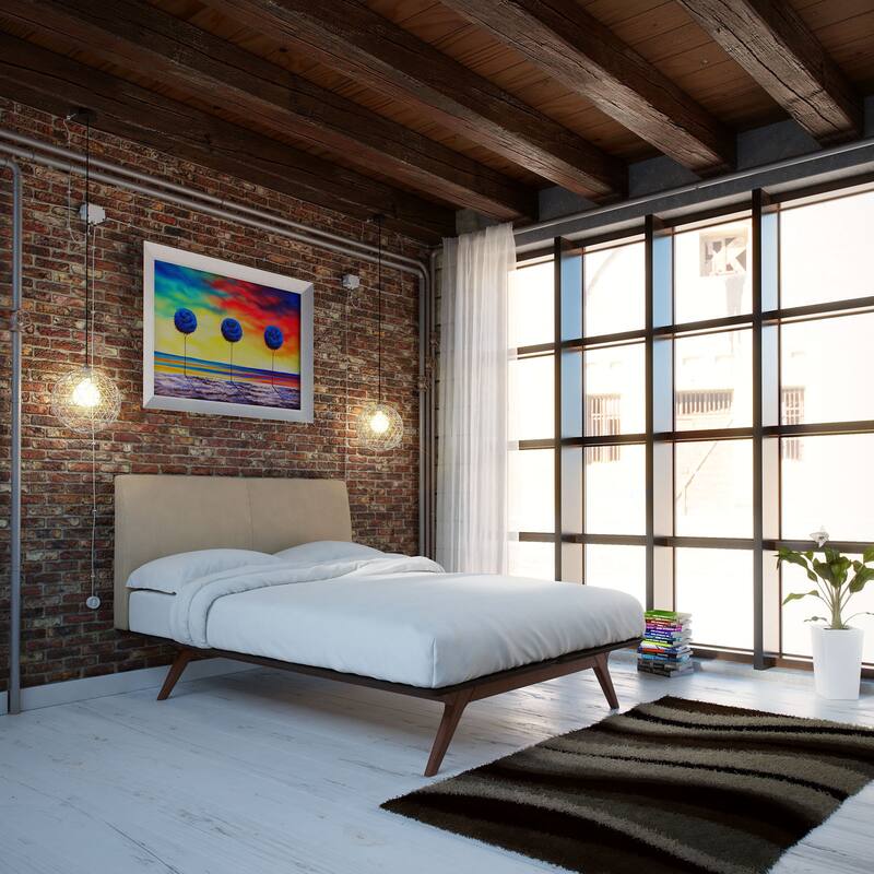 Tracy Wood Bed Frame in Cappuccino Latte - Queen