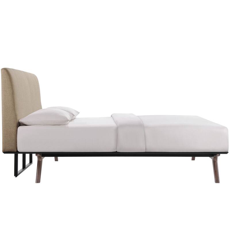 Tracy Wood Bed Frame in Cappuccino Latte - Queen