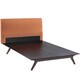 preview thumbnail 2 of 4, Tracy Wood Bed Frame in Cappuccino Orange Size - Queen