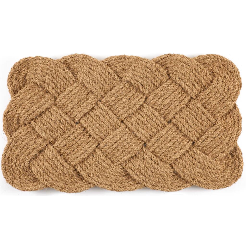 Entryways Hand-woven Knot-ical Coconut Fiber Doormat
