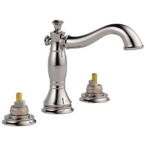 Delta Cassidy Two Handle Widespread Lavatory Faucet - Less Handles 3597LF-PNMPU-LHP Polished Nickel