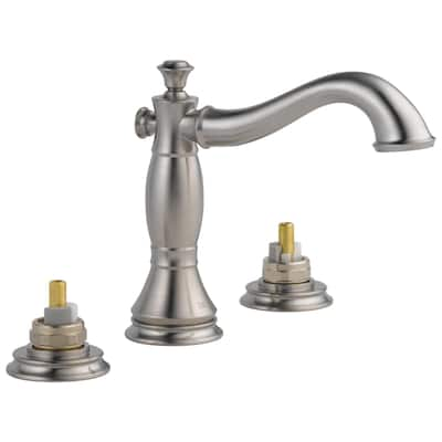 Delta Cassidy Two Handle Widespread Lavatory Faucet - Less Handles 3597LF-SSMPU-LHP Stainless