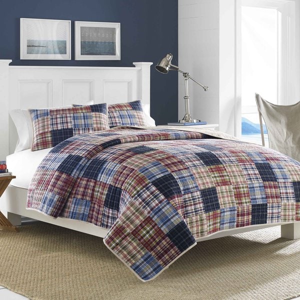 nautica millbrook plaid quilt se