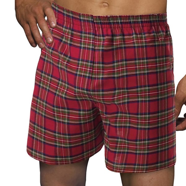 Shop Hanes Classics Men's Tagless Tartan Boxers (2-pack) - Free ...