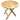 D-Art Outdoor Beach 20"H Solid Teak Wood Round Picnic Table - Natural