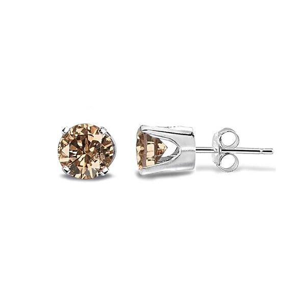 Db Designs 14k White Gold 1 3ct Tdw Champagne Diamond Stud Db Designs 14k White Gold 1 3ct Tdw Champagne Diamond Stud Earrings